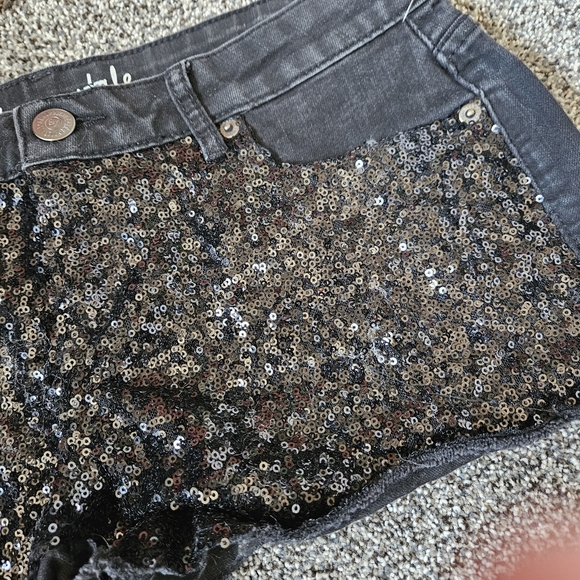 Aeropostale shorty sequin denim jeans shorts - Picture 8 of 8